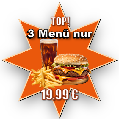 3x Hamburger Menü